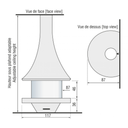 Камин JC Bordelet Eva 992 murale vitree_1 Камин JC Bordelet Eva 992 murale vitree_1