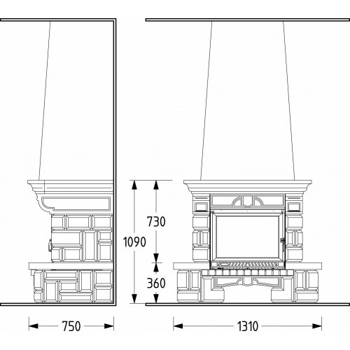 Каминная облицовка Supra Sardane 2_1 Каминная облицовка Supra Sardane 2_1