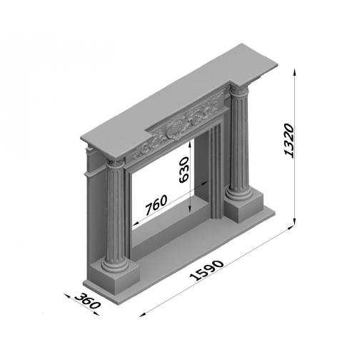 Каминная облицовка Glivi Эдельвейс_1 Каминная облицовка Glivi Эдельвейс_1