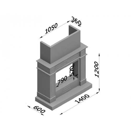 Каминная облицовка Glivi Милан_1 Каминная облицовка Glivi Милан_1