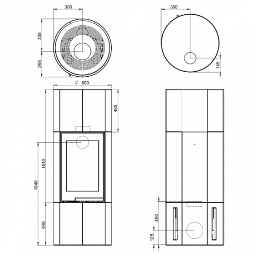 Каминная облицовка Nordpeis Ronda с топкой S26R (кремовая)_2 Каминная облицовка Nordpeis Ronda с топкой S26R (кремовая)_2