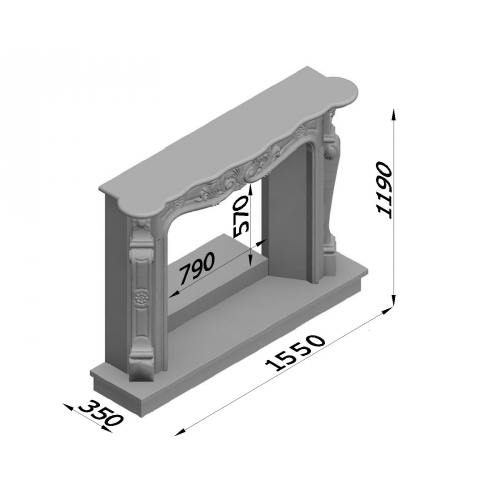 Каминная облицовка Glivi Женева_1 Каминная облицовка Glivi Женева_1