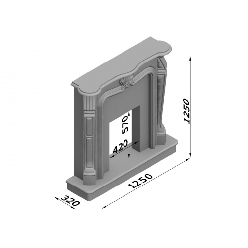 Каминная облицовка Glivi Анжело_1 Каминная облицовка Glivi Анжело_1