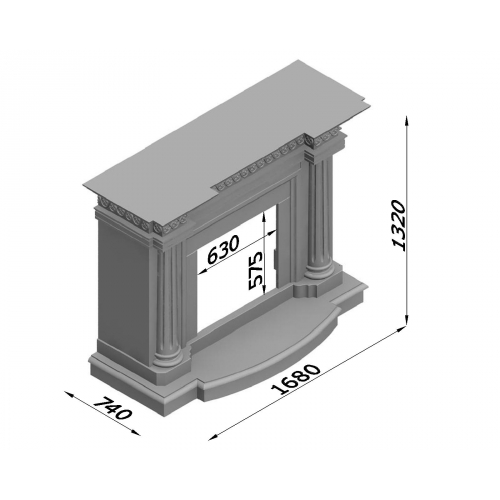 Каминная облицовка Glivi Белини_1 Каминная облицовка Glivi Белини_1