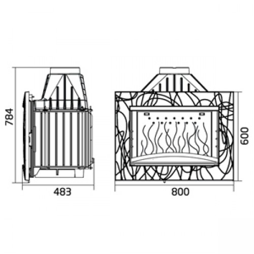 Каминная топка Invicta Decor Symphonie 800 (Декор Симфония 800)_1 Каминная топка Invicta Decor Symphonie 800 (Декор Симфония 800)_1