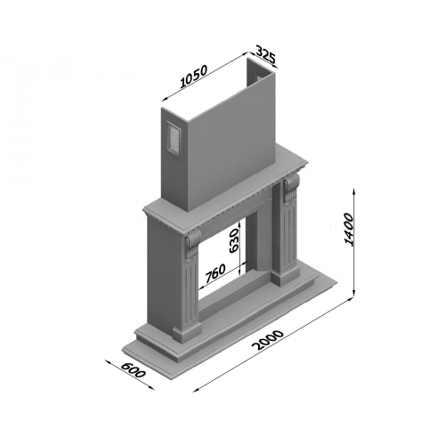 Каминная облицовка Glivi Барбадос_1 Каминная облицовка Glivi Барбадос_1