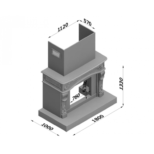 Каминная облицовка Glivi Людовик_1 Каминная облицовка Glivi Людовик_1