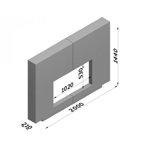 Каминная облицовка Glivi Коур_1 Каминная облицовка Glivi Коур_1