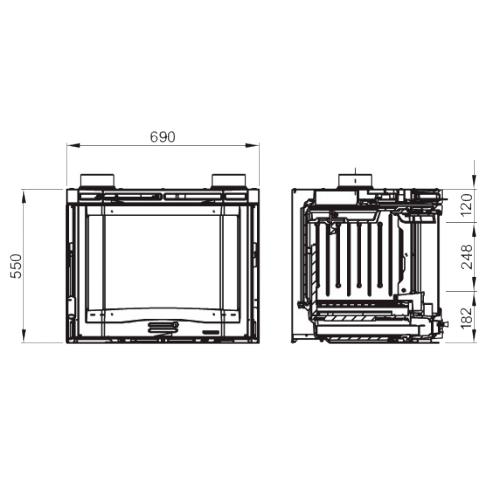 Каминная топка La Nordica Insert 70 Pryzma With Fan_1 Каминная топка La Nordica Insert 70 Pryzma With Fan_1