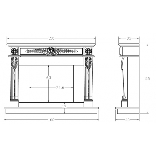 Портал для камина Carmona CM-68_1 Портал для камина Carmona CM-68_1