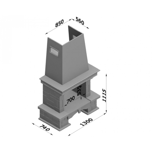 Каминная облицовка Glivi Висла_1 Каминная облицовка Glivi Висла_1