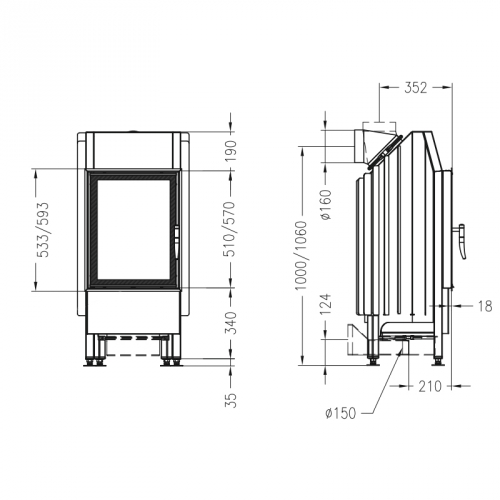 Каминная топка Spartherm Mini R1V 4S_1 Каминная топка Spartherm Mini R1V 4S_1