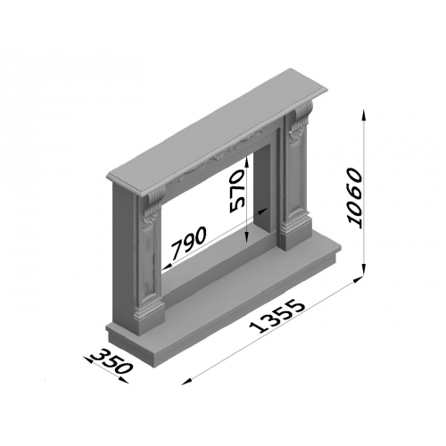 Каминная облицовка Glivi Вена_1 Каминная облицовка Glivi Вена_1