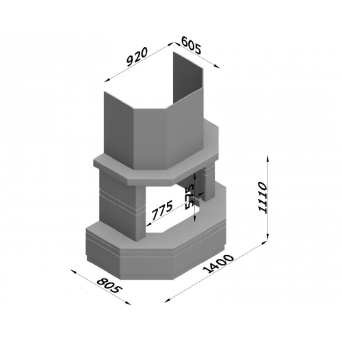 Каминная облицовка Glivi Палм_1 Каминная облицовка Glivi Палм_1