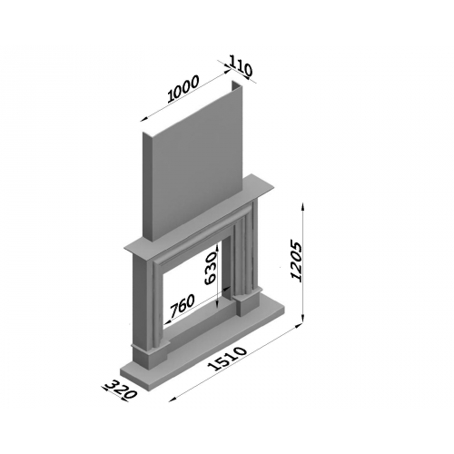 Каминная облицовка Glivi Луна_1 Каминная облицовка Glivi Луна_1