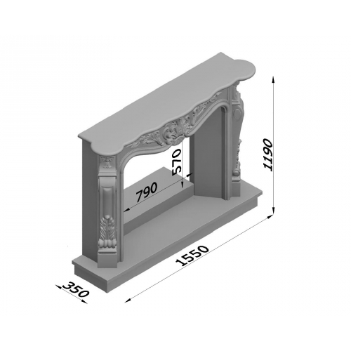 Каминная облицовка Glivi Луи_1 Каминная облицовка Glivi Луи_1