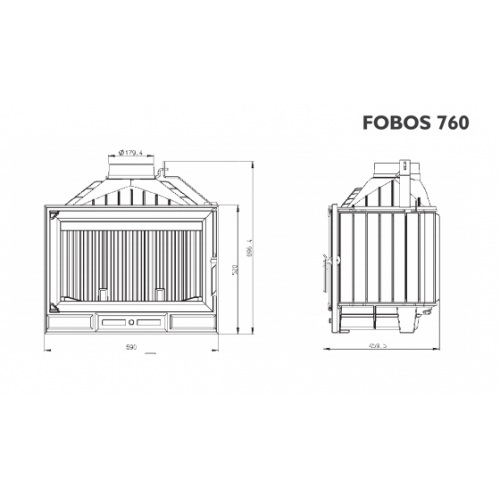 Каминная топка NordFlam Fobos_1 Каминная топка NordFlam Fobos_1