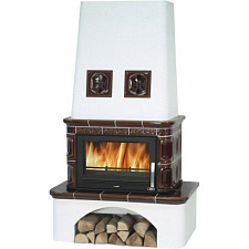 Кафельная печь Laponie 7 с теплообменником, коричневая Кафельная печь Laponie 7 с теплообменником, коричневая