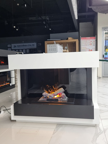 Биокамин Dimplex Cube очаг Cassette 400 LNH-INT (с дровами) белый с черным (выставочный образец)_6 Биокамин Dimplex Cube очаг Cassette 400 LNH-INT (с дровами) белый с черным (выставочный образец)_6