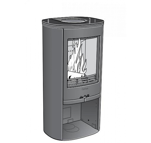 Верхняя панель - черное стекло, сталь_5 Верхняя панель - черное стекло, сталь_5