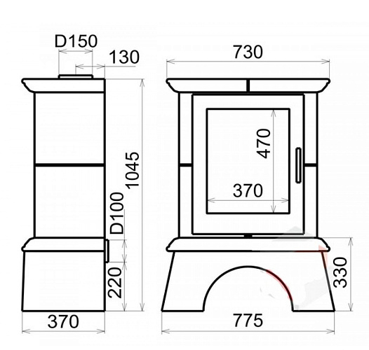 Печь LANDSHUT TOP черн./зел. (Thorma)_1 Печь LANDSHUT TOP черн./зел. (Thorma)_1