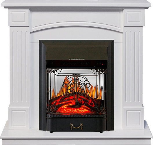 Royal Flame Boston с очагом Majestic FX M Black Белый_0 Royal Flame Boston с очагом Majestic FX M Black Белый_0