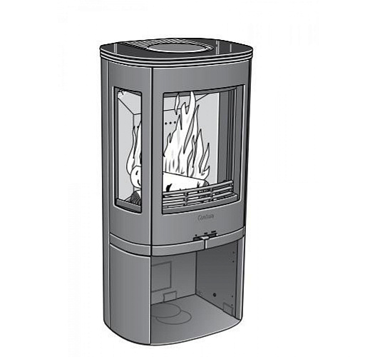 Верхняя панель - черное стекло, сталь, Contura 850_6 Верхняя панель - черное стекло, сталь, Contura 850_6