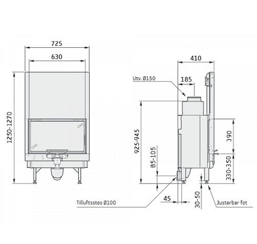 Каминная топка Contura i30_1 Каминная топка Contura i30_1